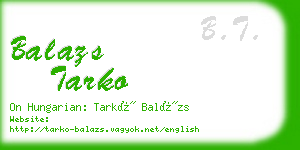 balazs tarko business card