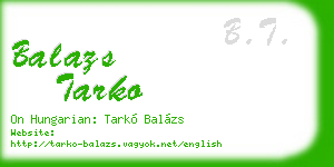 balazs tarko business card